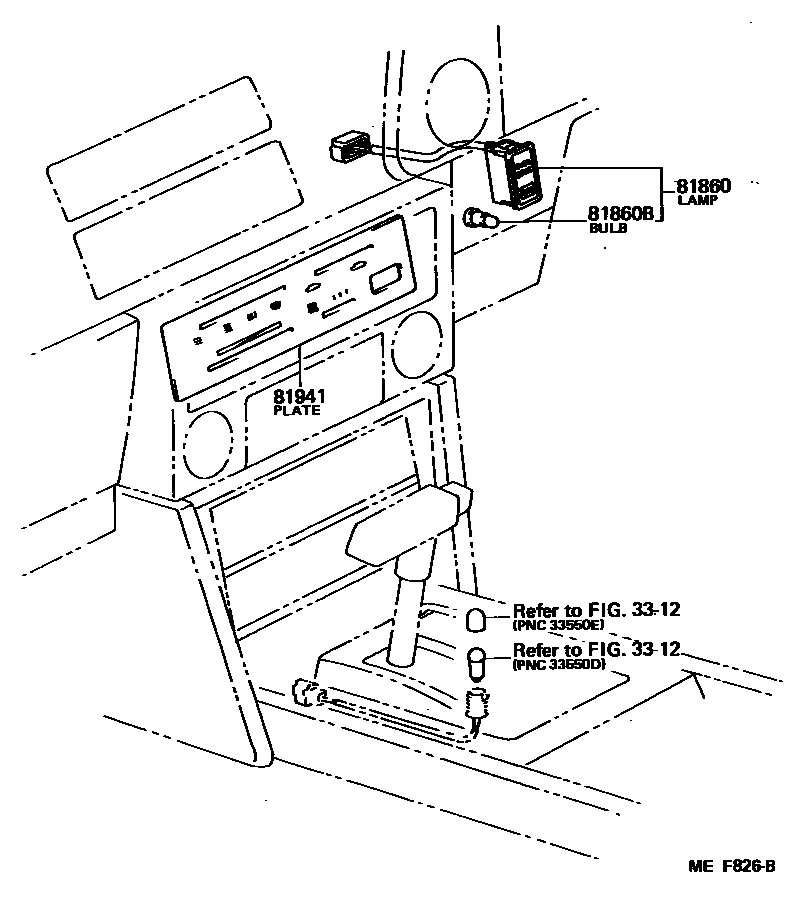 Toyota COROLLA indicator light EPC diagram — MEF826B