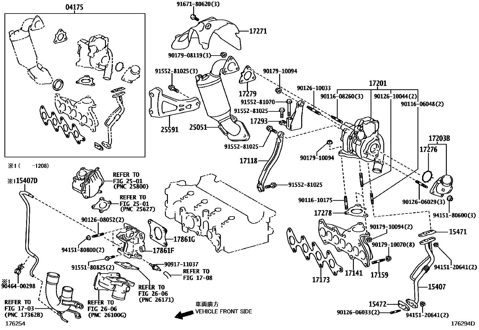 Toyota COROLLA Manifold EPC diagram — 176294D
