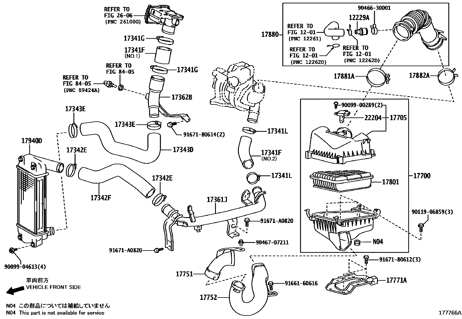 Toyota COROLLA Air Cleaner EPC diagram — 177766A