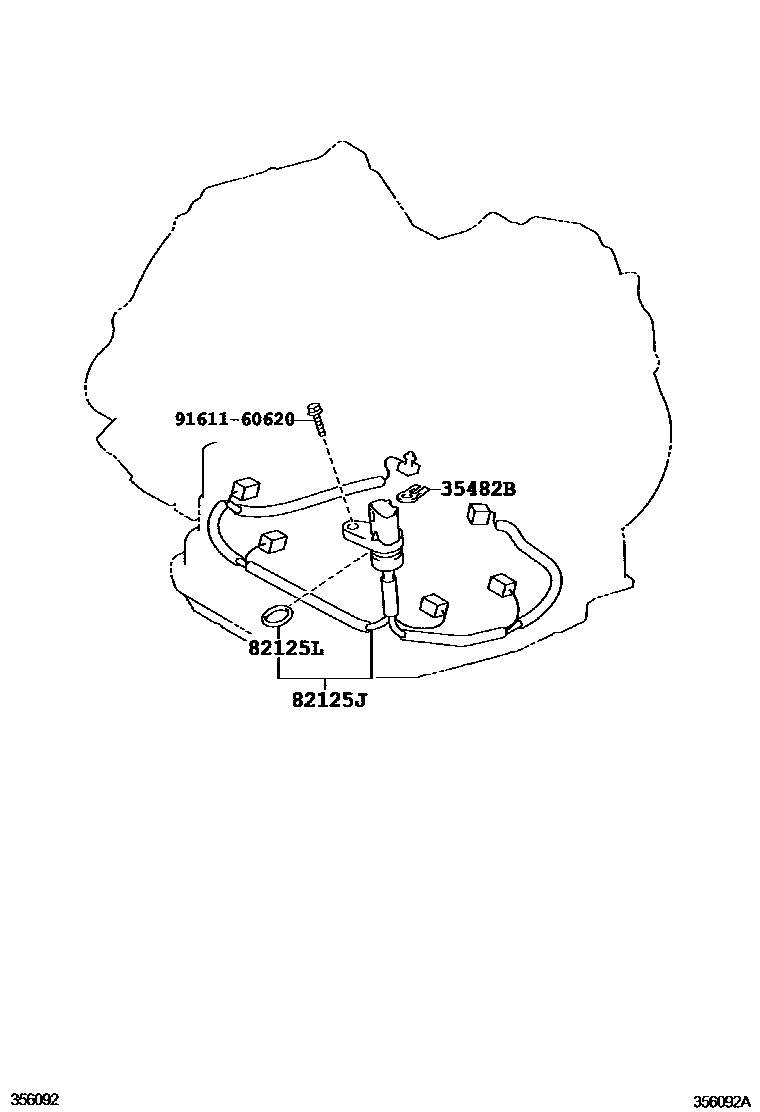 Toyota COROLLA 阀体和滤油网(ATM) EPC diagram — 356092A