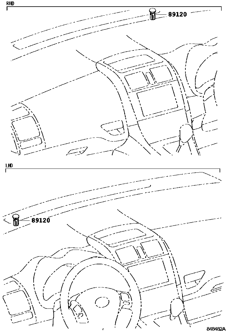 Toyota COROLLA 自动灯控系统(灯控) EPC diagram — 848462A