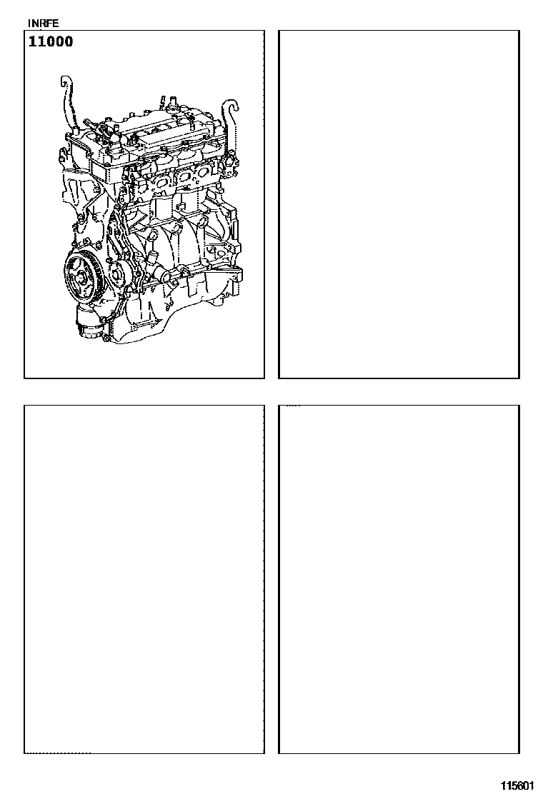 Toyota COROLLA Partial Engine Assembly EPC diagram — 115601