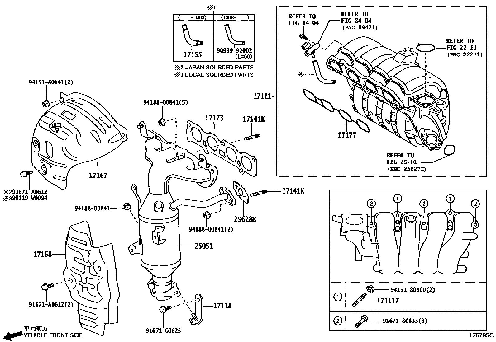 Toyota COROLLA Manifold EPC diagram — 176795C