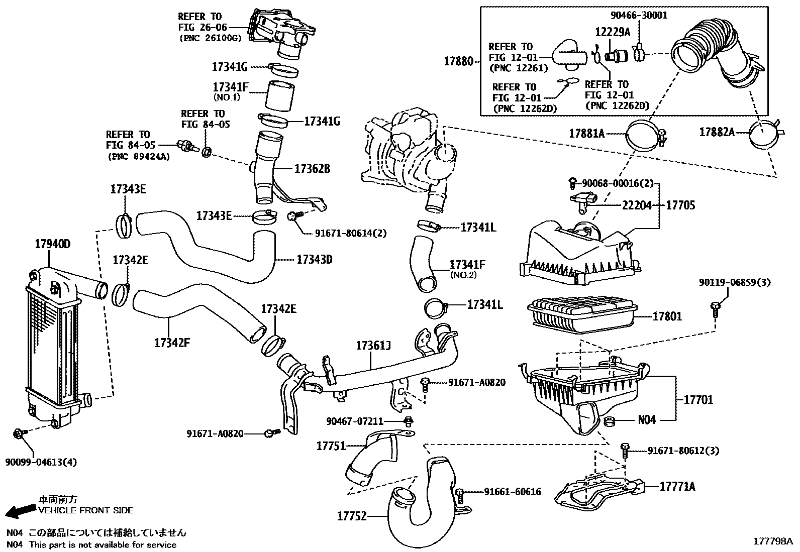 Toyota COROLLA Air Cleaner EPC diagram — 177798A