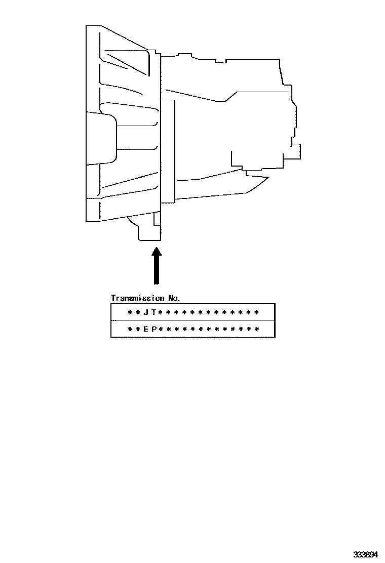 Toyota COROLLA 传动桥或变速器总成和衬垫组件(MTM) EPC diagram — 333894