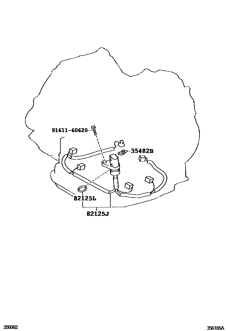 Toyota COROLLA 阀体和滤油网(ATM) EPC diagram — 356185A