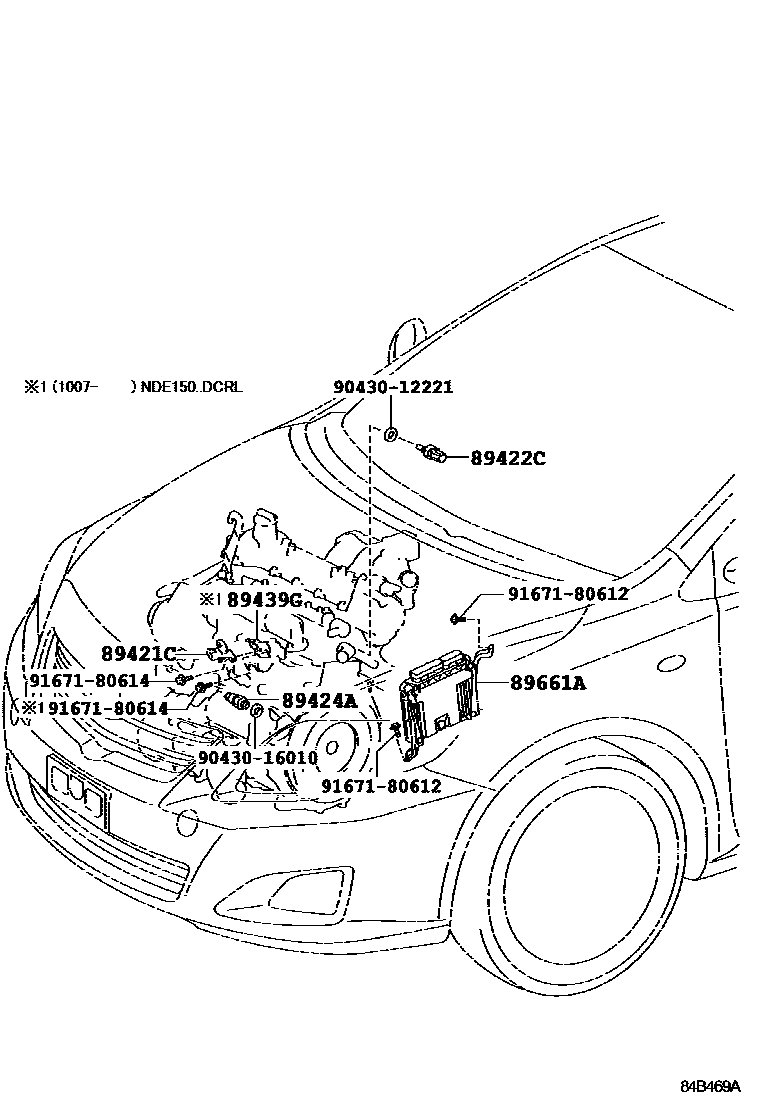 Toyota COROLLA 电子控制柴油机(ECD) EPC diagram — 84B469A