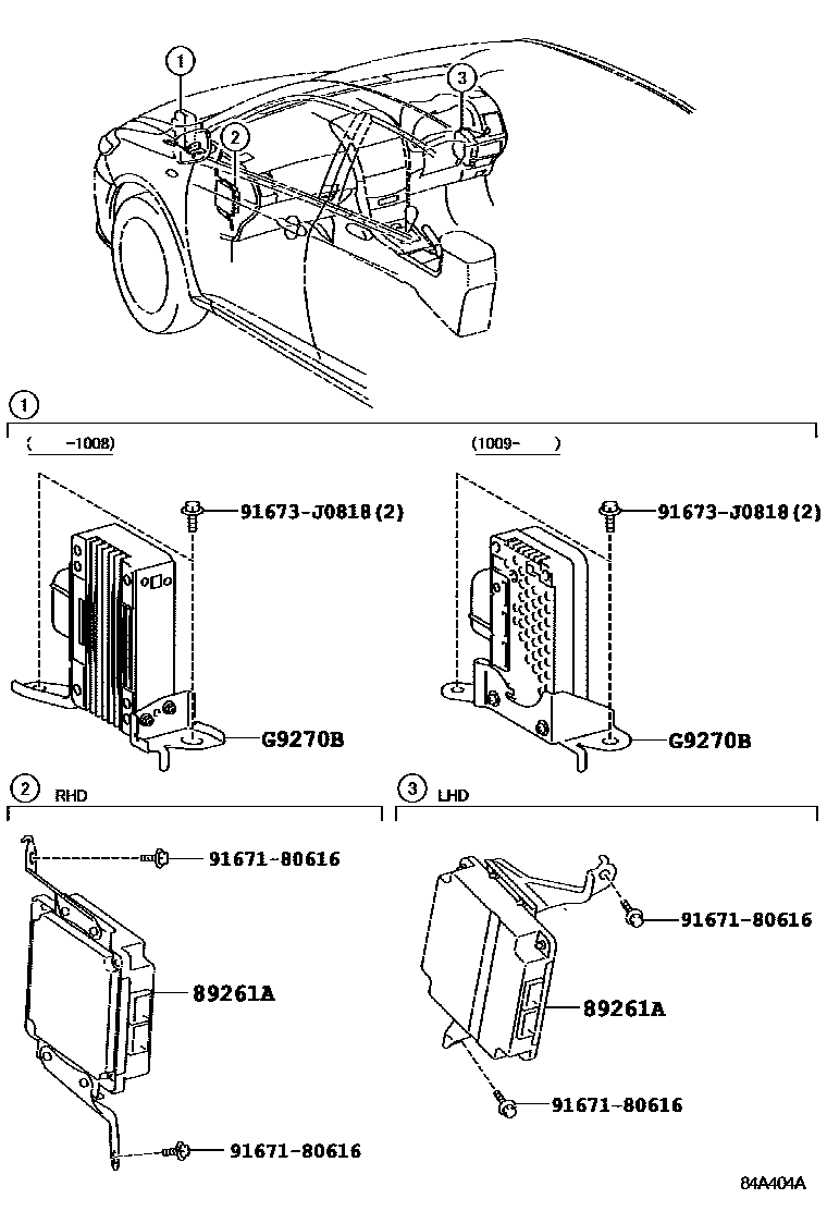 Toyota COROLLA 电子控制系统 EPC diagram — 84A404A
