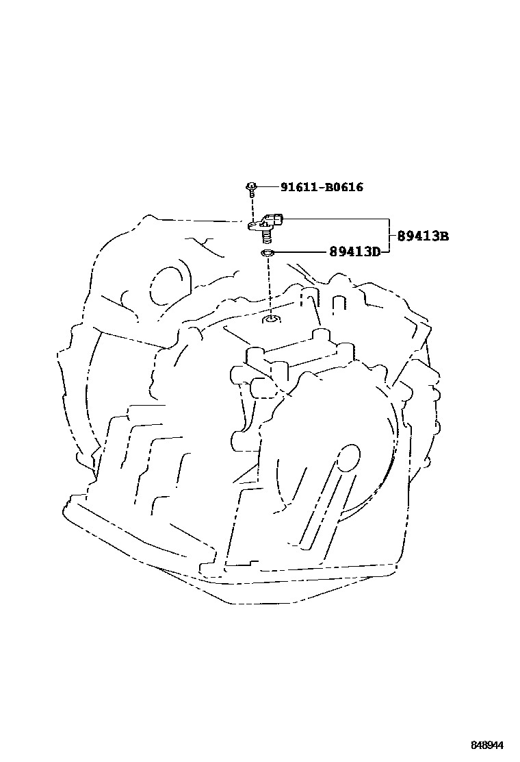 Toyota COROLLA 超速档和电子控制变速器 EPC diagram — 848944