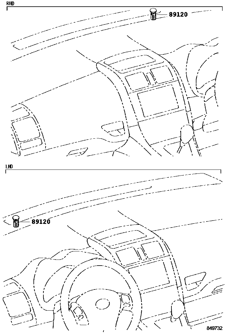 Toyota COROLLA 自动灯控系统(灯控) EPC diagram — 849732