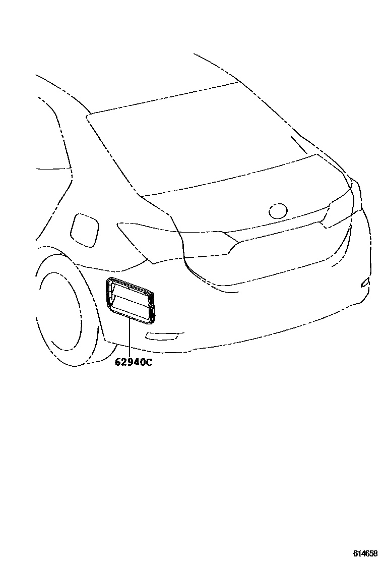 Toyota COROLLA 车侧通风装置 EPC diagram — 614658