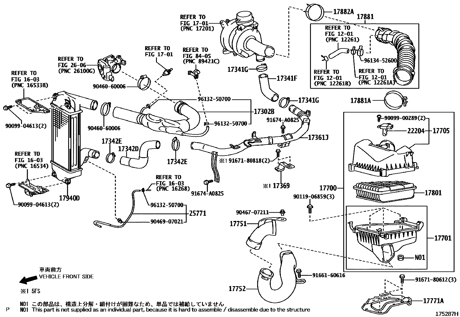 Toyota COROLLA Air Cleaner EPC diagram — 175287H