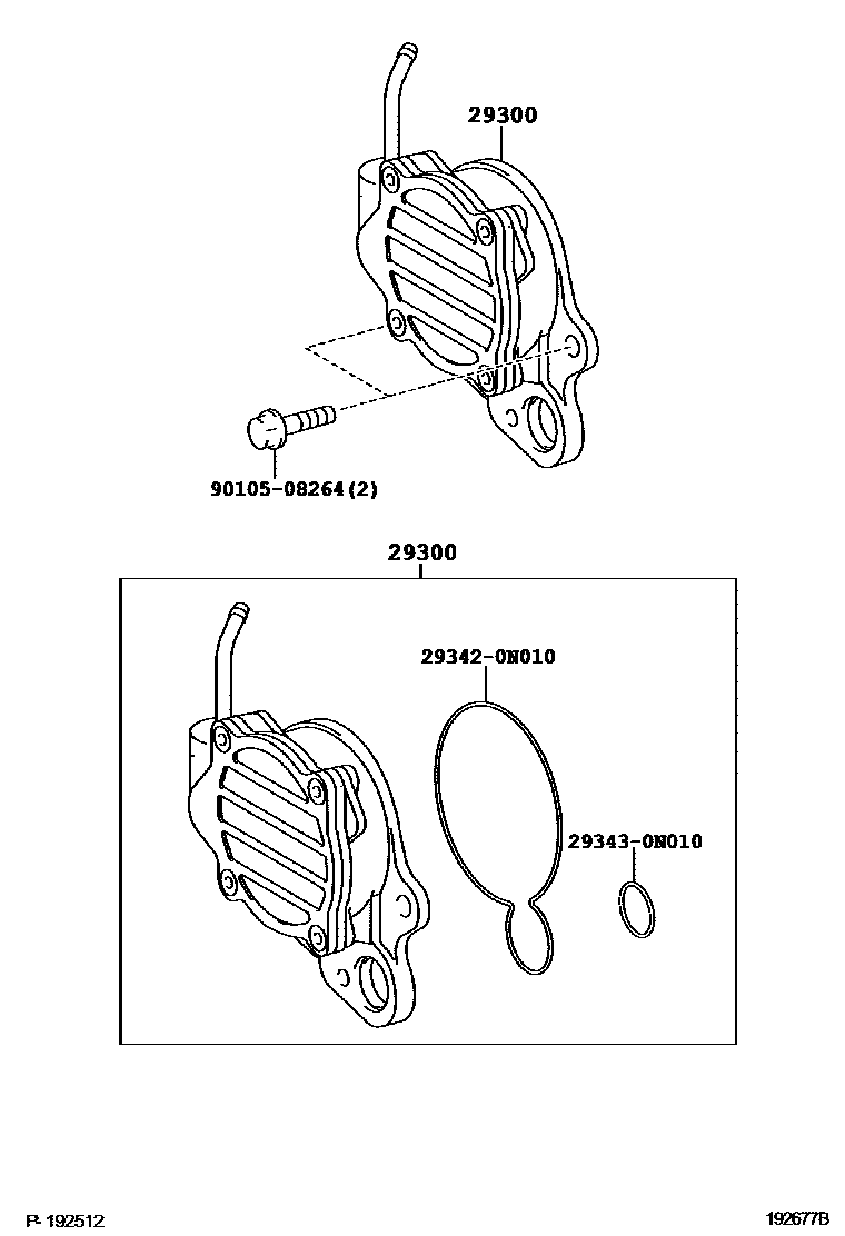 Toyota COROLLA 真空泵 EPC diagram — 192677B