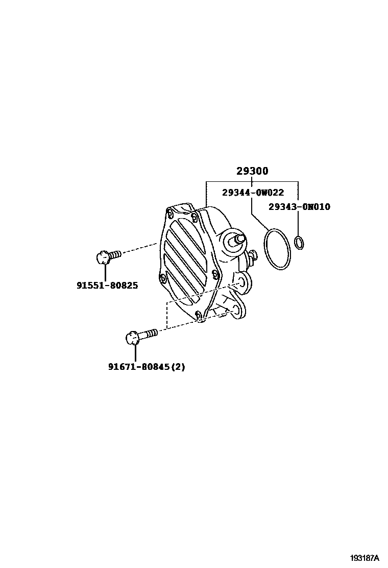 Toyota COROLLA 真空泵 EPC diagram — 193187A