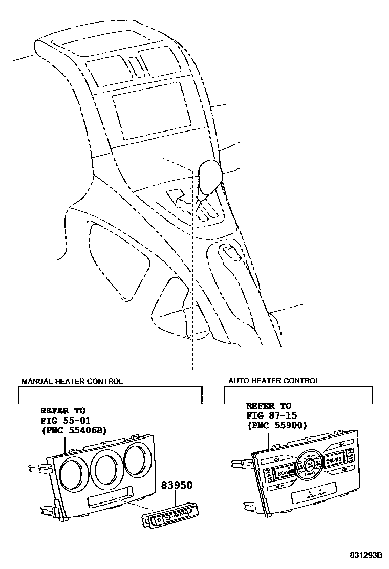 Toyota COROLLA indicator light EPC diagram — 831293B