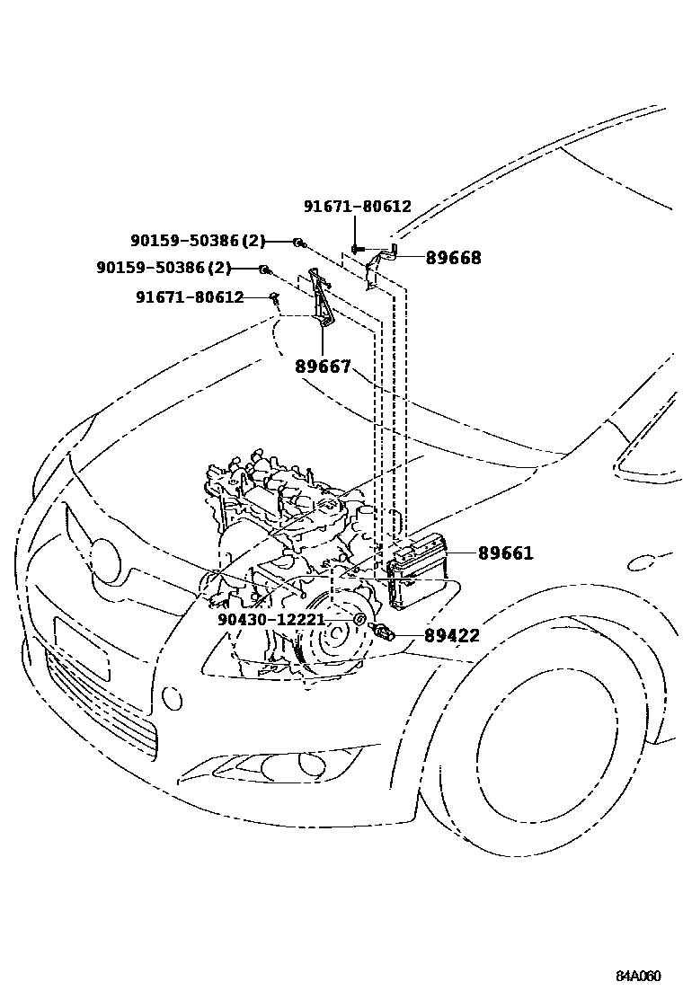 Toyota COROLLA 电子燃油喷射系统 EPC diagram — 84A060