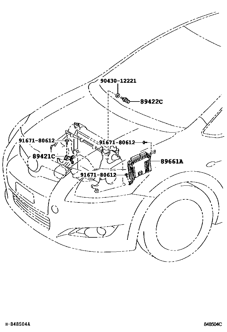 Toyota COROLLA 电子控制柴油机(ECD) EPC diagram — 848504C