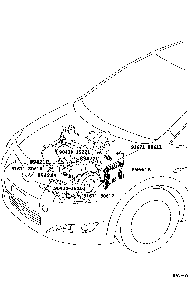 Toyota COROLLA 电子控制柴油机(ECD) EPC diagram — 84A395A