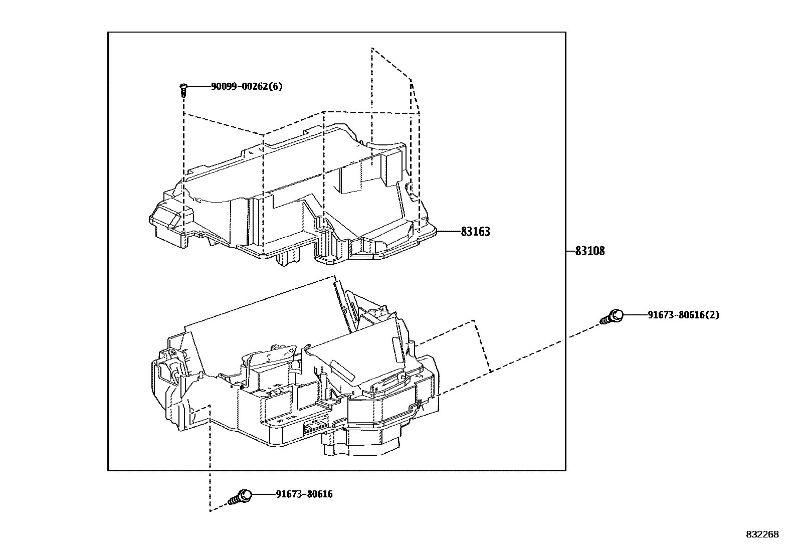 Toyota COROLLA 仪表 EPC diagram — 832268