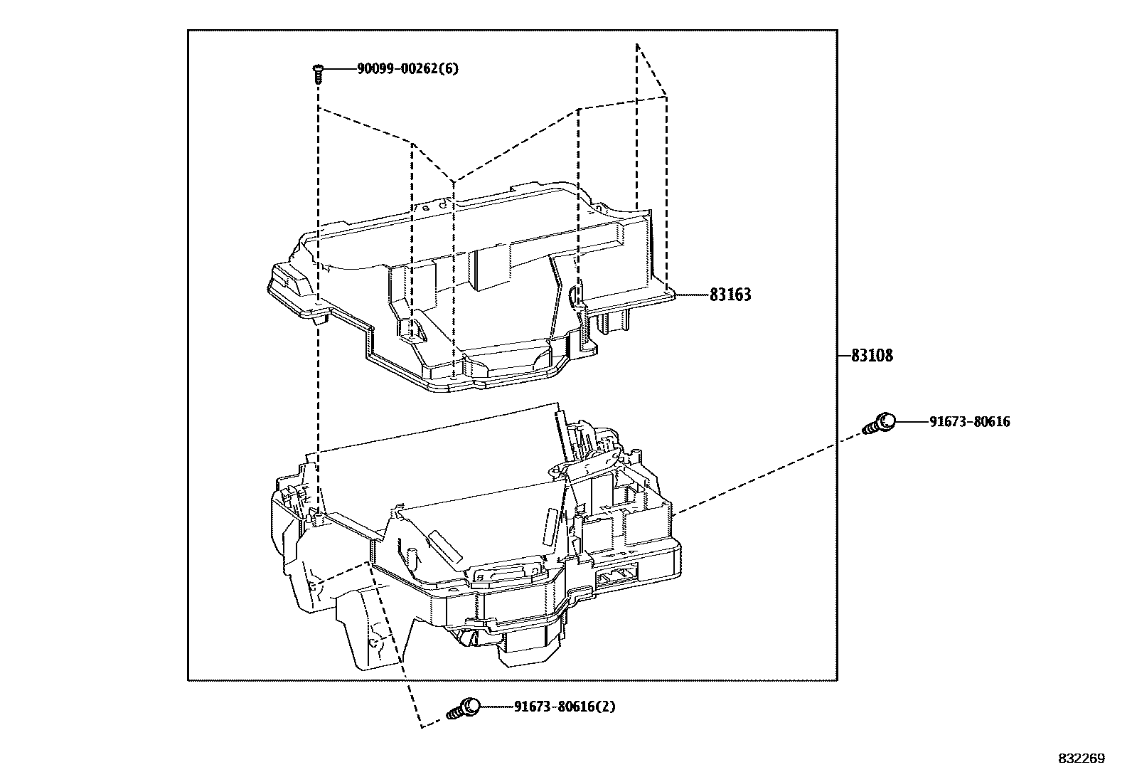 Toyota COROLLA 仪表 EPC diagram — 832269