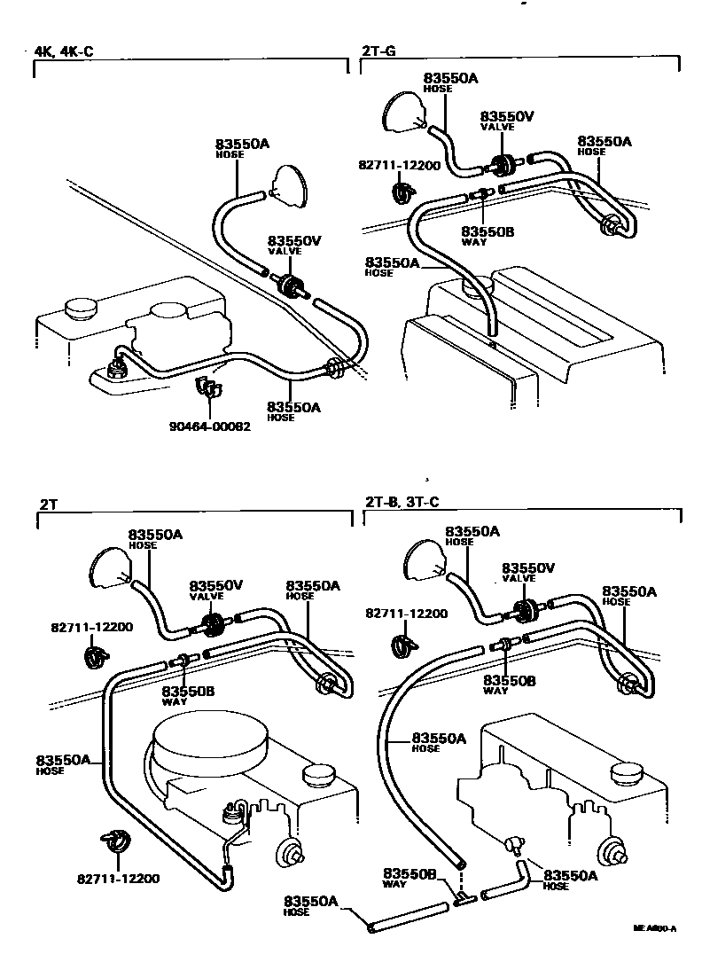 Toyota COROLLA 仪表 EPC diagram — MEA860A