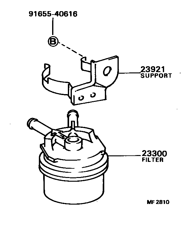 Toyota CAMRY fuel filter EPC diagram — MF2810