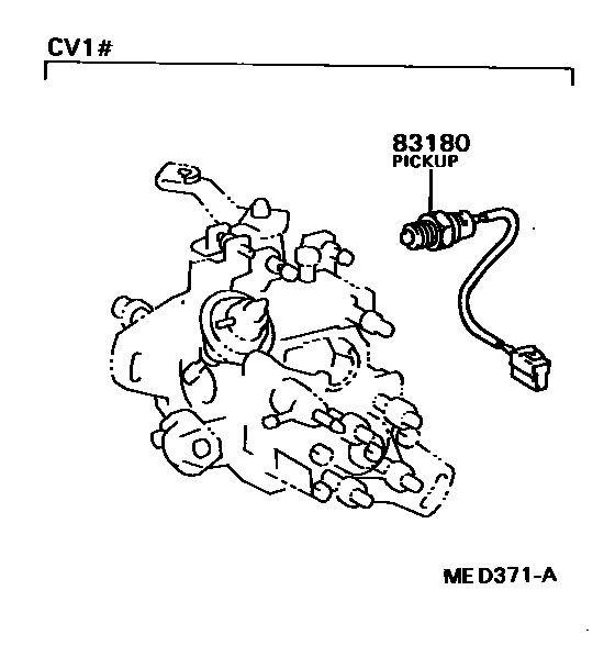 Toyota CAMRY 仪表 EPC diagram — MED371A