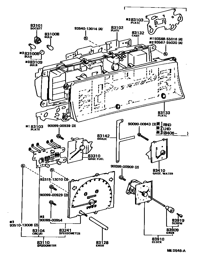 Toyota CAMRY 仪表 EPC diagram — MED546A