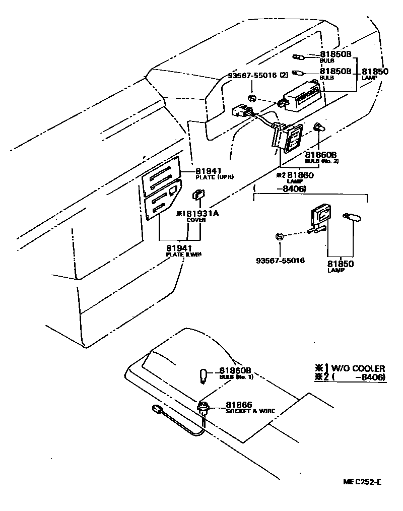 Toyota CAMRY indicator light EPC diagram — MEC252E