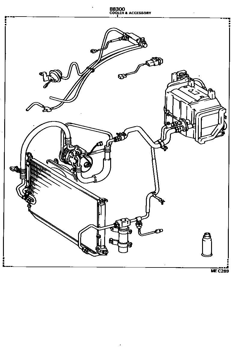 Toyota CAMRY 暖风和空调系统 - 组件 EPC diagram — MEC269
