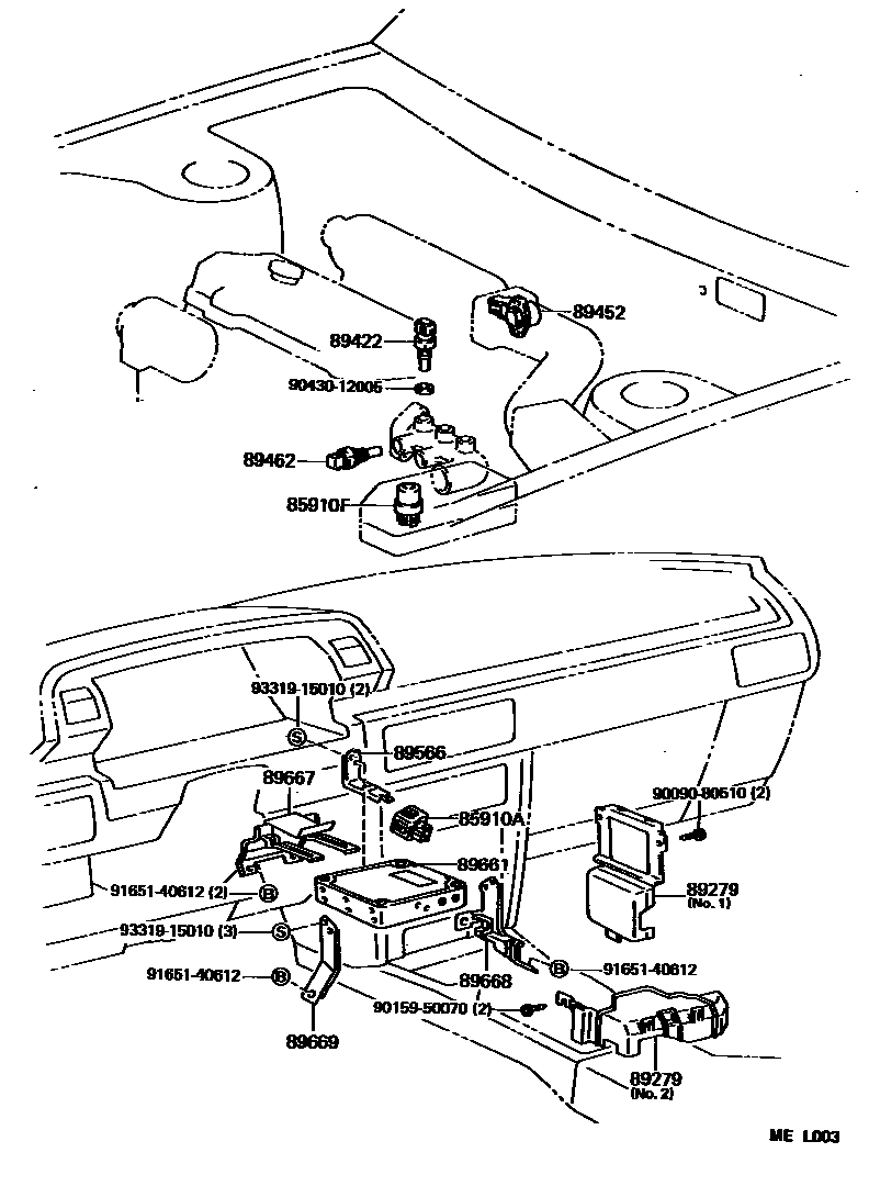 Toyota CAMRY 电子燃油喷射系统 EPC diagram — MEL003