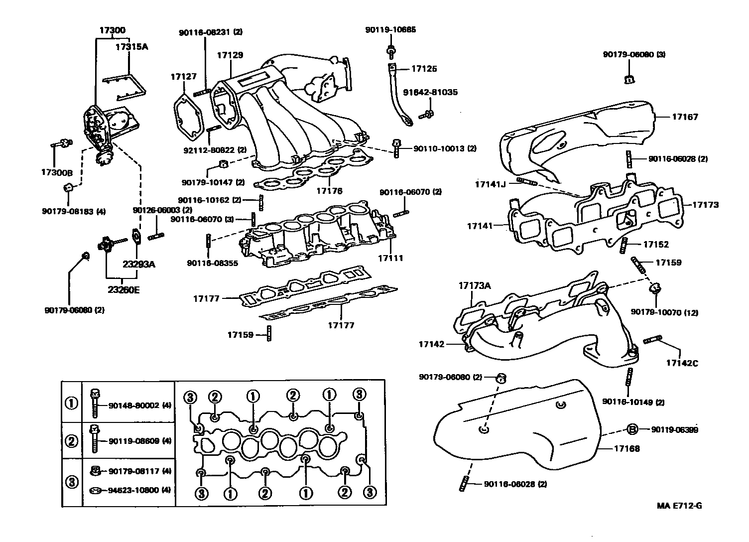 Toyota CAMRY Manifold EPC diagram — MAE712G