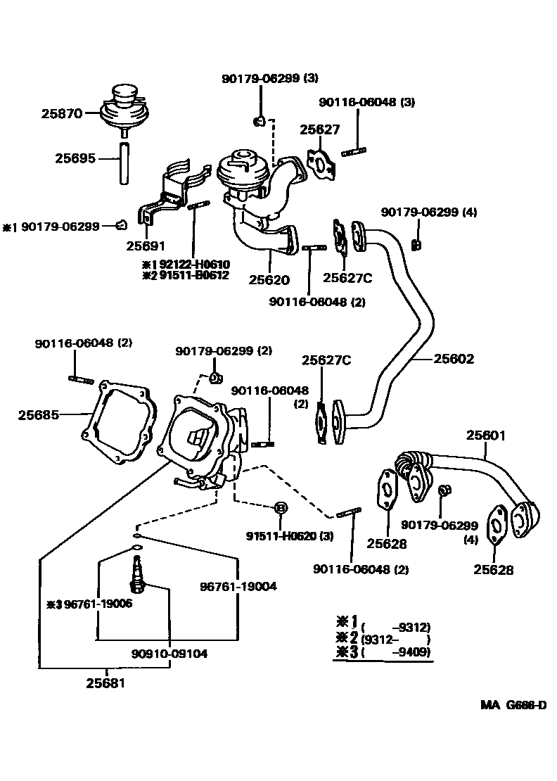 Toyota CAMRY 废气再循环系统 EPC diagram — MAG666D