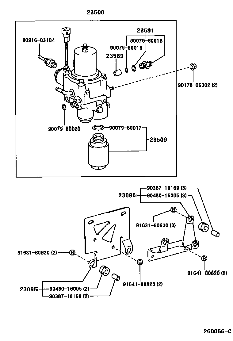 Toyota CAMRY LPG或CNG调节器 EPC diagram — 260066C