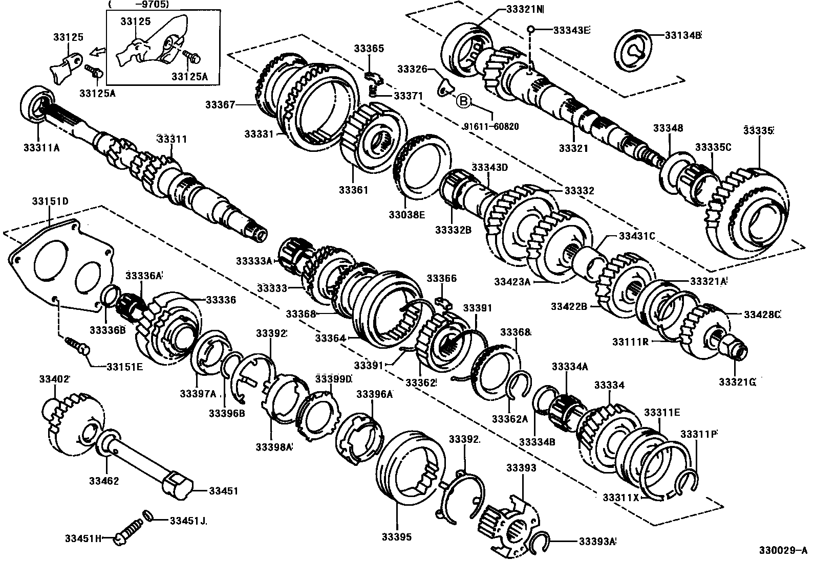 Toyota CAMRY 变速器齿轮(MTM) EPC diagram — 330029A