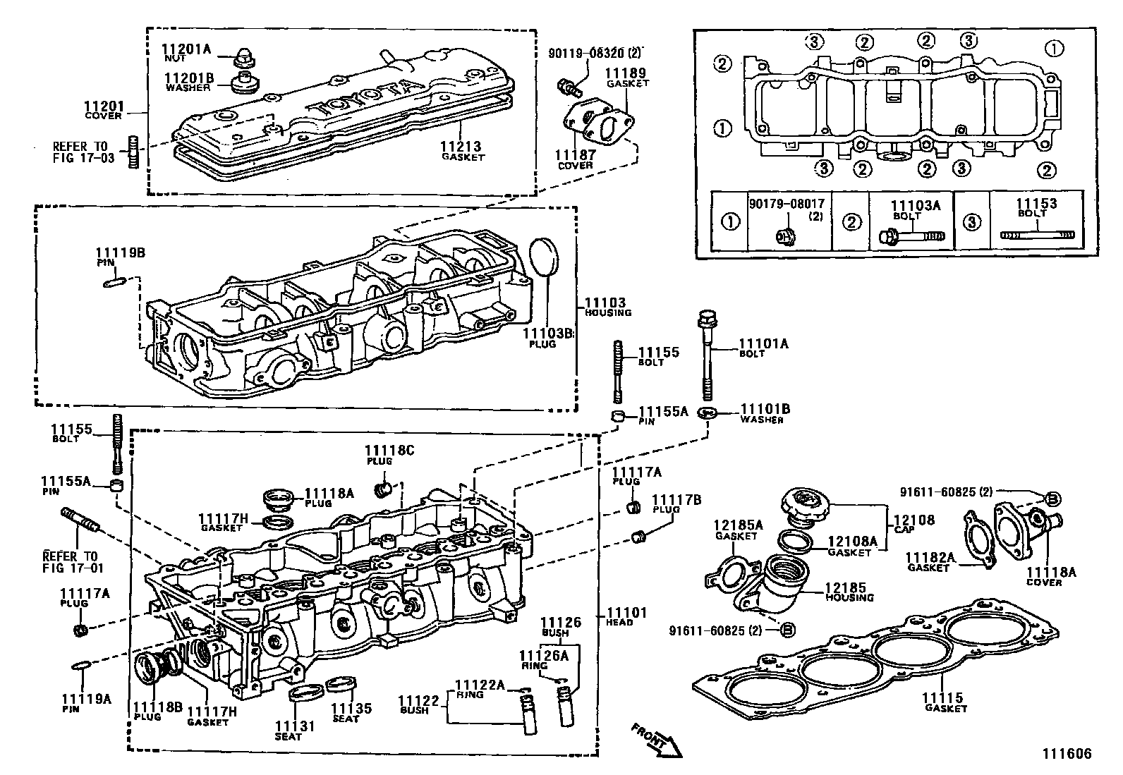 Toyota CAMRY Cylinder Head EPC diagram — 111606