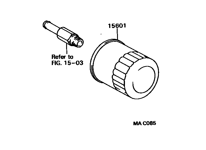 Toyota CAMRY Oil Filter EPC diagram — MAC085