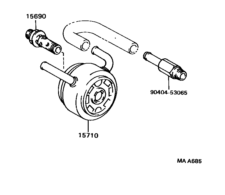 Toyota CAMRY Engine Oil Cooler EPC diagram — MAA685