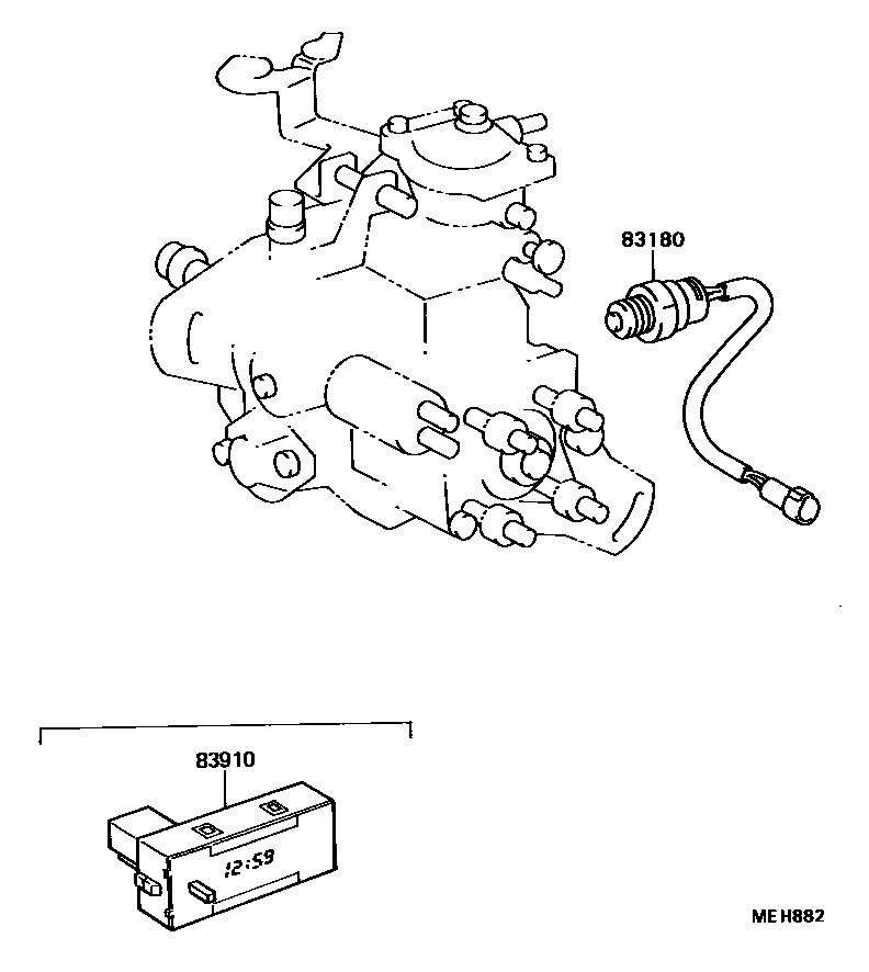 Toyota CAMRY 仪表 EPC diagram — MEH882