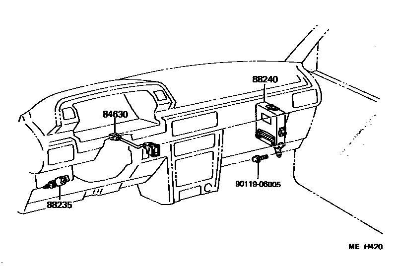 Toyota CAMRY 巡航控制(自动行驶) EPC diagram — MEH420