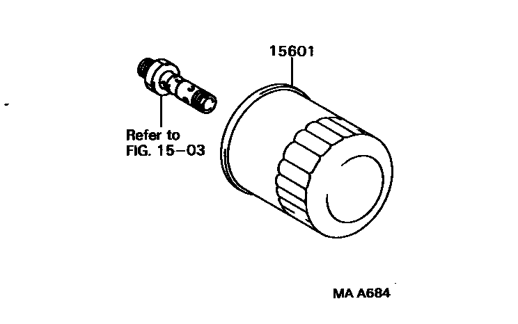 Toyota CAMRY Oil Filter EPC diagram — MAA684