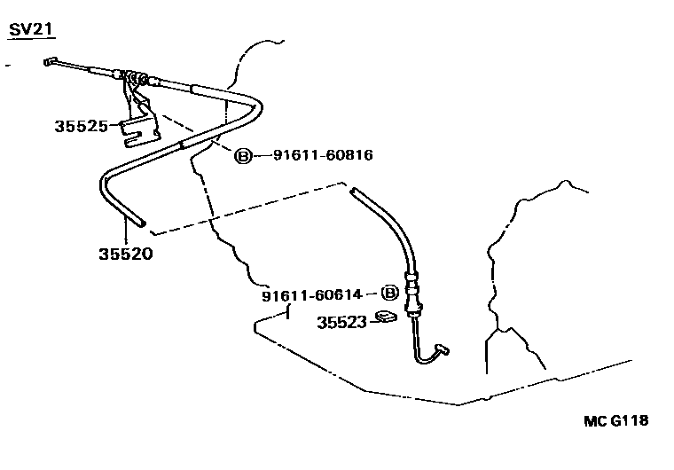 Toyota CAMRY 节气阀连杆和阀杆(ATM) EPC diagram — MCG118