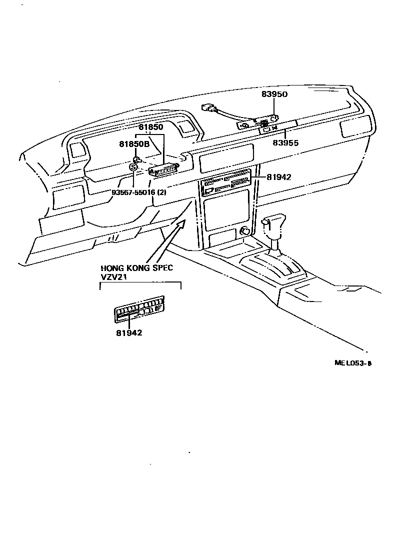 Toyota CAMRY indicator light EPC diagram — MEL053B