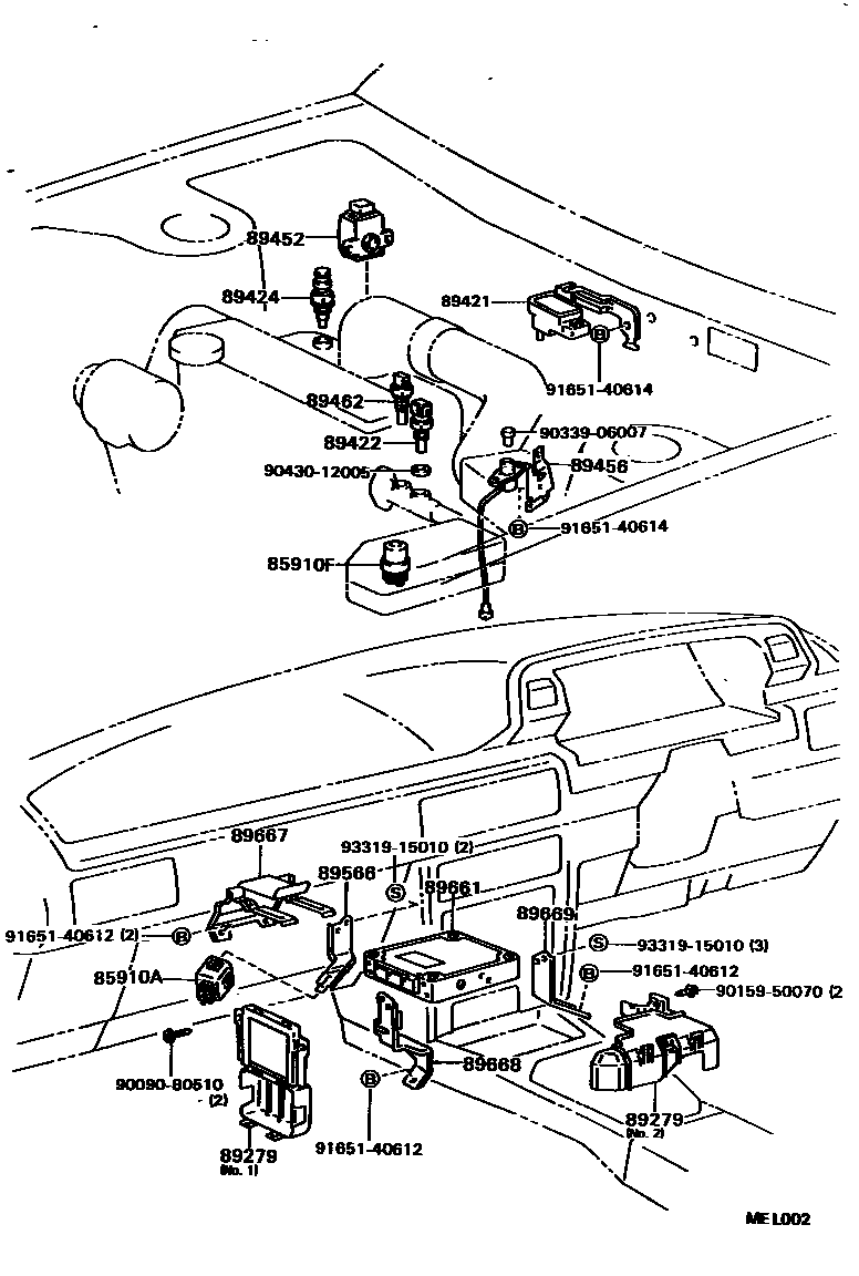 Toyota CAMRY 电子燃油喷射系统 EPC diagram — MEL002