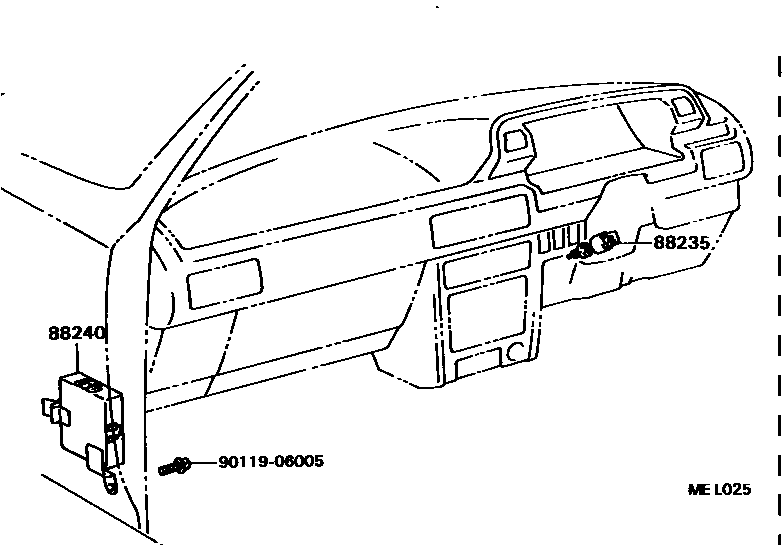 Toyota CAMRY 巡航控制(自动行驶) EPC diagram — MEL025