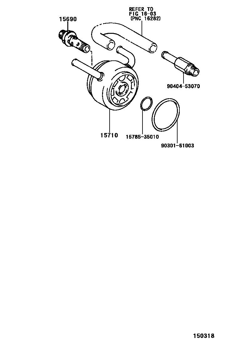 Toyota CAMRY Engine Oil Cooler EPC diagram — 150318