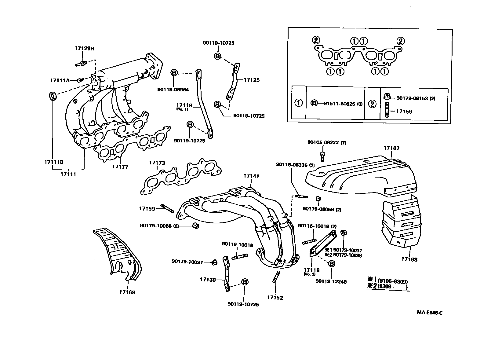 Toyota CAMRY Manifold EPC diagram — MAE646C