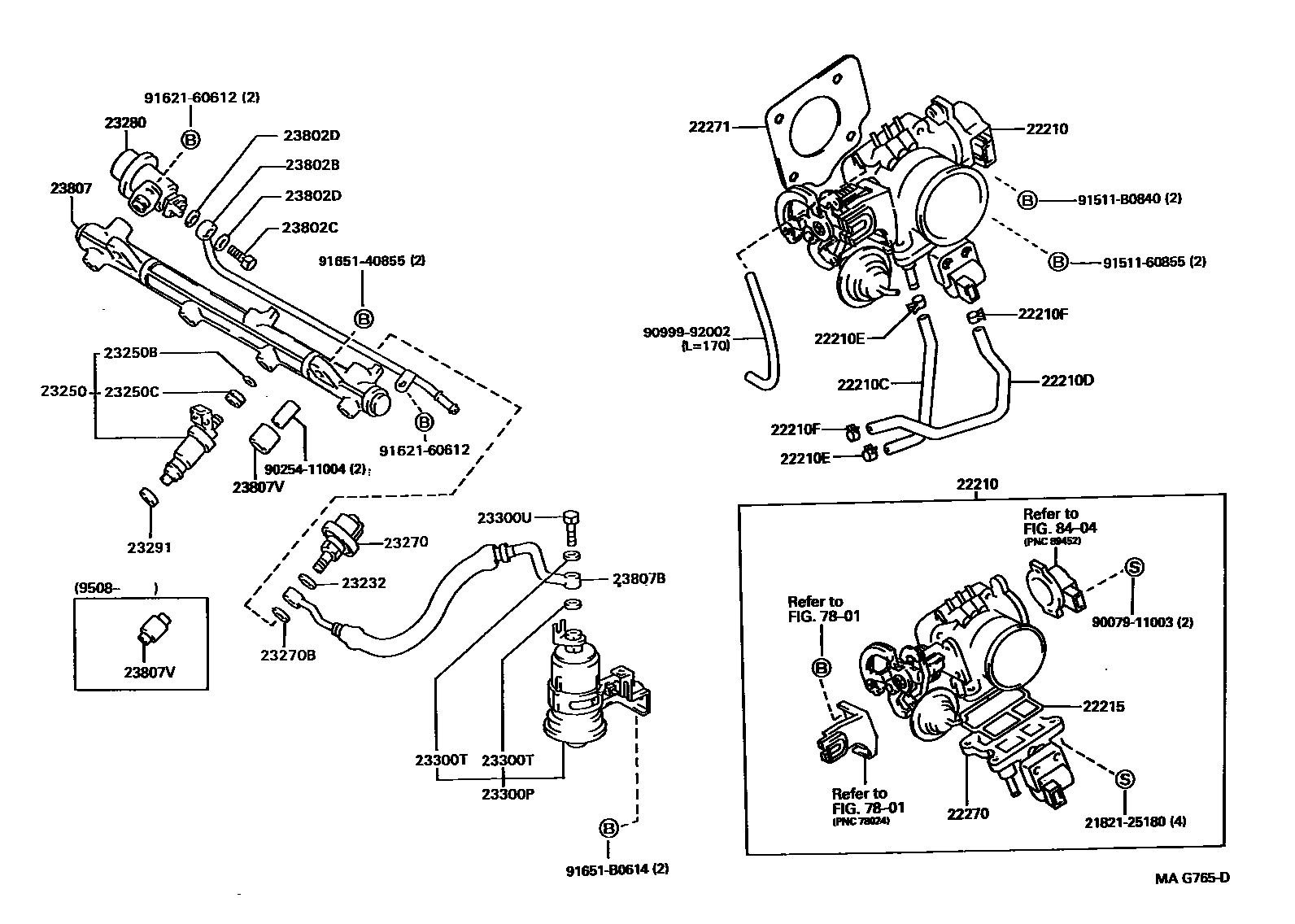 Toyota CAMRY 燃油喷射系统 EPC diagram — MAG765D