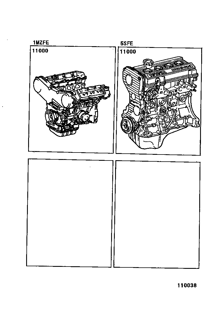 Toyota CAMRY Partial Engine Assembly EPC diagram — 110038