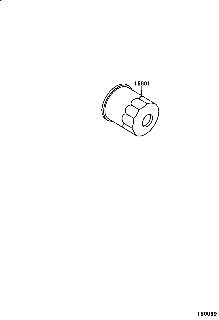 Toyota CAMRY Oil Filter EPC diagram — 150039